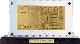 Сувенир "500 евро" (Золотой; Чёрный)