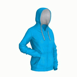 Толстовка женская 17W Style Woman (Бирюзовый; Серый)