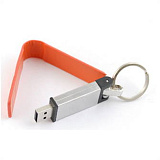 USB-Flash накопитель - брелок (флешка) "Leather Magnet" в металлическом корпусе, 8 Gb