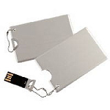 USB-Flash накопитель (флешка) "Silver Card" в виде металлической кредитной карты, в подарочной короб