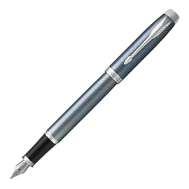 Ручка перьевая Parker IM Light Blue Grey CT (Серый; Чёрный; Серебряный)