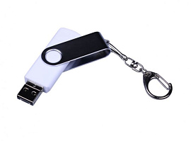 Флешка c разъемами MicroUSB и TypeC, 32Гб, USB2.0 (Белый)