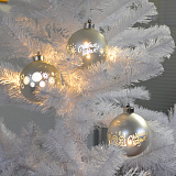 Vintage Glowing Ball - стеклянный елочный  шар под гравировку с подсветкой  вашего логотипа, диаметр