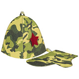 Банный набор Partisan: банная шапка и рукавица
