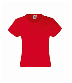Детская футболка FOTL Girls Valueweight (красный)