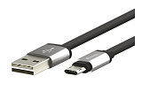 Кабель USB 2.0 - microUSB, 2.4А, двухсторонний, плоский