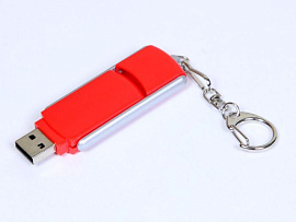 Флешка промо прямоугольной формы. 4 Гб. Оранжевый, USB2.0 (Красный)