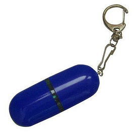 USB-Flash накопитель - брелок (флешка) из пластика каплевидной формы, модель 015, объем памяти 16 Gb (Синий)