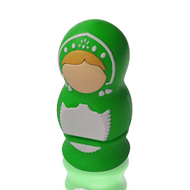 Флешка PVC024 "Матрешка" (цвет.) с чипом 4 гб. USB 2.0 (салатовый)
