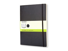 Записная книжка Moleskine Classic Soft (нелинованный), Хlarge (19х25 см), черный (чёрный)