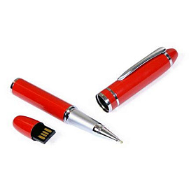 USB-Flash накопитель (флешка) - металлическая ручка, модель 370, объем памяти 32 Gb (Красный)