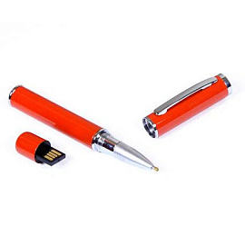 USB-Flash накопитель (флешка) - металлическая ручка, модель 370, объем памяти 32 Gb (Оранжевый)