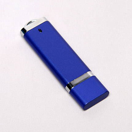 USB-Flash накопитель (флешка) из пластика классической прямоугольной формы, модель 002, объем памяти (Синий)