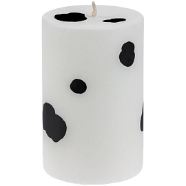 Свеча Spotted Cow, цилиндр (Белый; Чёрный)