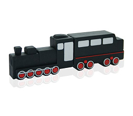 Флешка PVC026 "Паровоз" (цвет.) с чипом 128 гб. USB 2.0 (Комбинированный)
