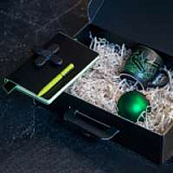 Набор ELEGANTBLOOM: блокнот, ручка, кружка, usb-разветвитель, шар новогодний, светло-зеленый