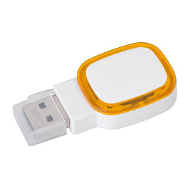 Флеш-карта с подсветкой, 16 GB (Оранжевый; Белый)