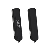 Автомобильное зарядное устройство "Slam" с 2-мя разъёмами USB с покрытием SOFT TOUCH