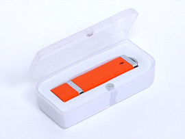 Флешка прямоугольная из пластика 128 Gb, usb3.0 (Оранжевый)