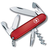 Нож перочинный VICTORINOX Tourist, 84 мм, 12 функций, красный