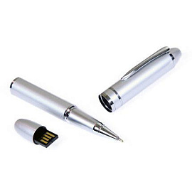 USB-Flash накопитель (флешка) - металлическая ручка, модель 370, объем памяти 32 Gb (Серебряный)