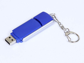 Флешка промо прямоугольной формы. 4 Гб. Оранжевый, USB2.0 (Синий)