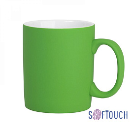 Кружка с покрытием soft touch (Светло-зелёный)