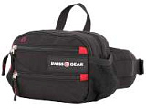Сумка на пояс SWISSGEAR, полиэстер M2, 23х10х15 см, черный