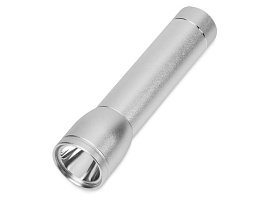 Портативное зарядное устройство "Юпитер" с фонариком, 3000 mAh (Серебряный; Чёрный)