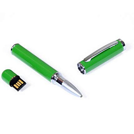 USB-Flash накопитель (флешка) - металлическая ручка, модель 370, объем памяти 32 Gb (Зелёный)