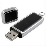 USB-Flash накопитель (флешка) "Hard rock" в кожаном корпусе с металлическими вставками