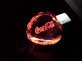 Флешка под гравировку 3D логотипа, 32 Гб, USB2.0 (Красный)