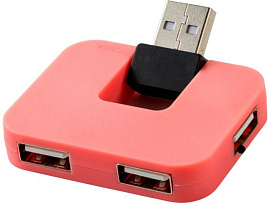 USB Hub Gaia на 4 порта, розовый (розовый)