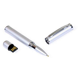 USB-Flash накопитель (флешка) - металлическая ручка, модель 370, объем памяти 32 Gb (Серебряный)