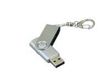 USB-Flash накопитель - брелок (флешка) в металлическом корпусе с пластиковыми вставками, модель 030,