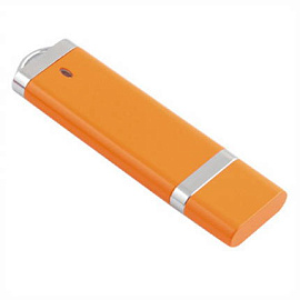 Флешка из пластика классической прямоугольной формы, 32 Gb, USB2.0. (Оранжевый)