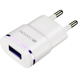 H-01. Универсальный сетевой адаптер с одним USB-портом, 1A (Белый; золотой)