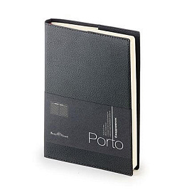 Ежедневник полудатированный PORTO (АР), формат A5 (Чёрный)