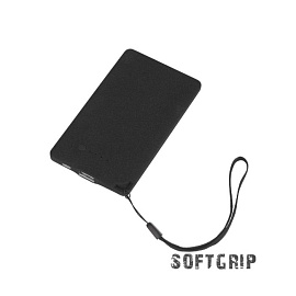 Зарядное устройство "Камень" с покрытием SOFT GRIP, 4000 mAh, цвет синий (Чёрный)