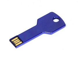Флешка в виде ключа, модель KEY, 16 Gb (Синий)