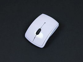 Беспроводная USB мышь  в прозрачной коробочке, белый (Белый)