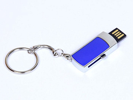 Флешка прямоугольной формы. 64 Гб., USB2.0 (Тёмно-синий)