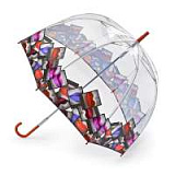 Зонт женский трость Lulu Guinness Fulton, модель L719-3180 AbstractLipMagenta