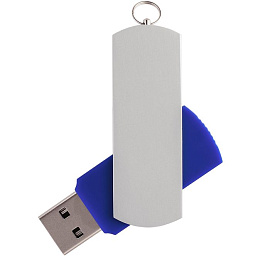 Флешка ELEGANCE, 16ГБ, оранжевая. USB 2.0 (Синий)