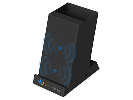 Настольное беспроводное зарядное устройство "Glow Box" (черный)