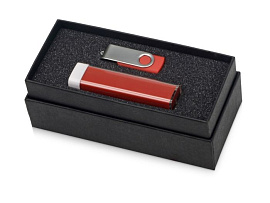 Набор Flashbank: флешка и зарядное устройство 2200 mAh (Красный; Серебряный)
