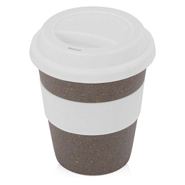 Стакан из бамбукового волокна "Cafe", синий - 350 мл (Белый; Серый)