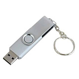 Корпус USB-Flash накопитель - брелок (флешка) "HIT - New",  4 Gb, в металлическом корпусе с пластико