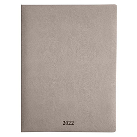 Еженедельник датированный 2022, формат А4, переплет твердый с поролоном (серый)