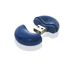 Флешка PL056 с чипом 4 гб. USB 2.0 (синий)